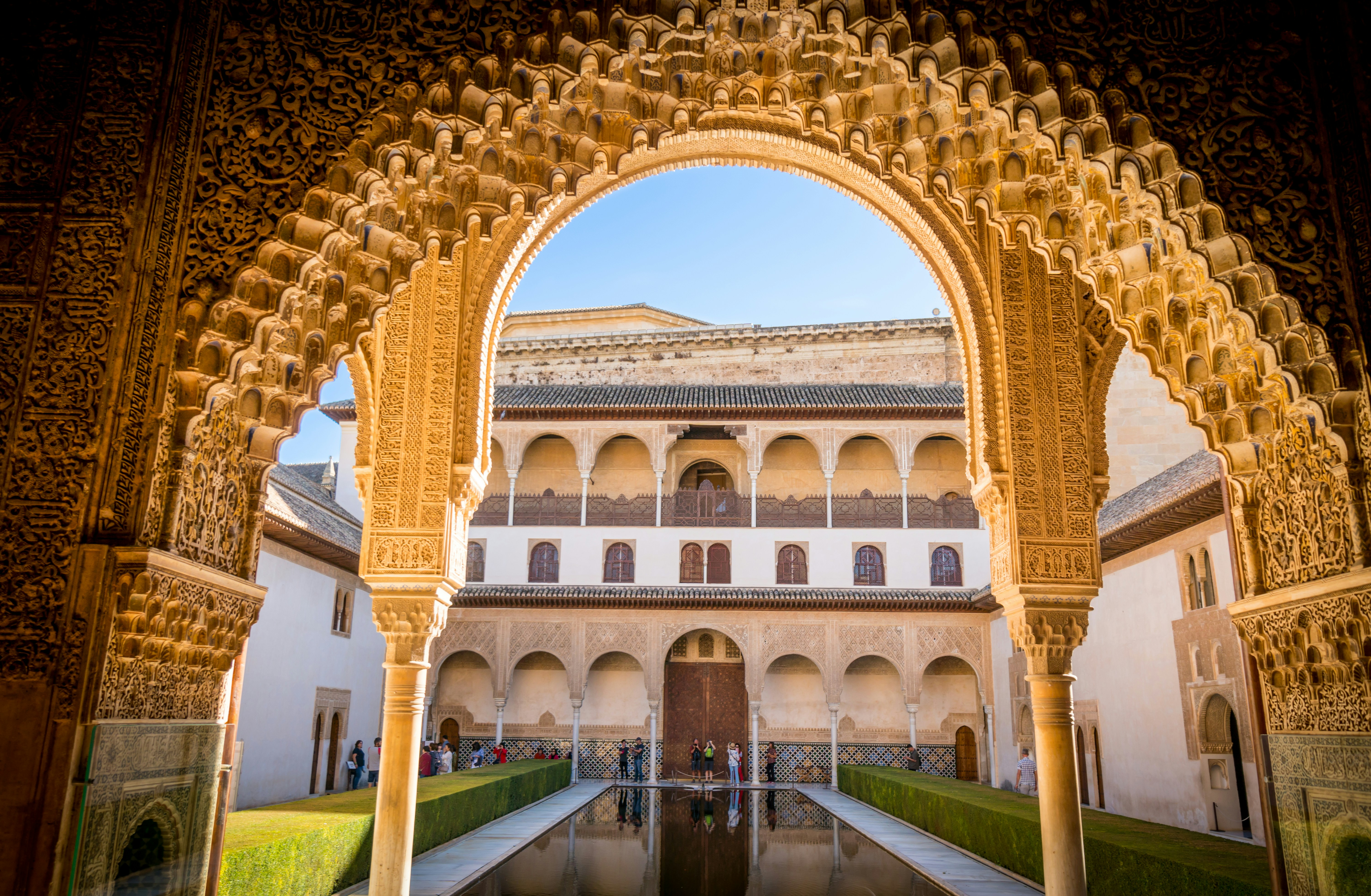 Warm Granada architecture and courtyard view